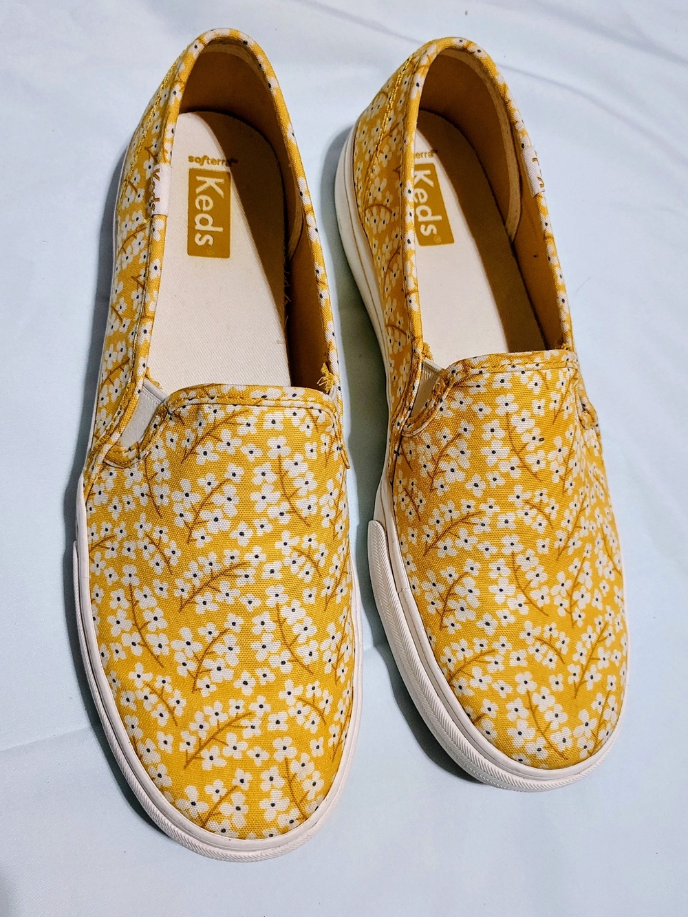 Keds Yellow Floral Slip-On Sneakers